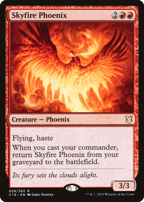 Skyfire Phoenix (C19-028) - rare
