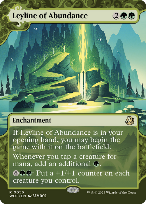 Leyline of Abundance (WOT-056) - rare: (Showcase) (Borderless) - Foil