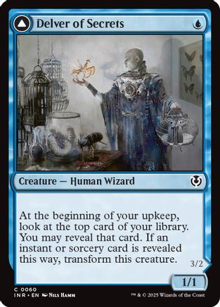 Delver of Secrets // Insectile Aberration (INR-060) - common - Foil