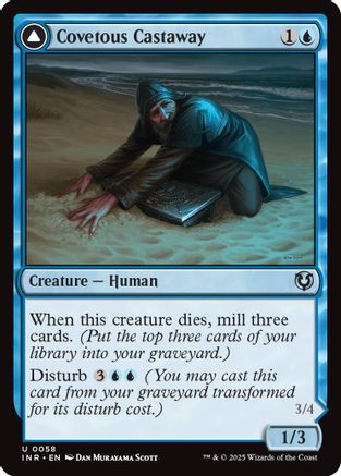 Covetous Castaway // Ghostly Castigator (INR-058) - uncommon - Foil