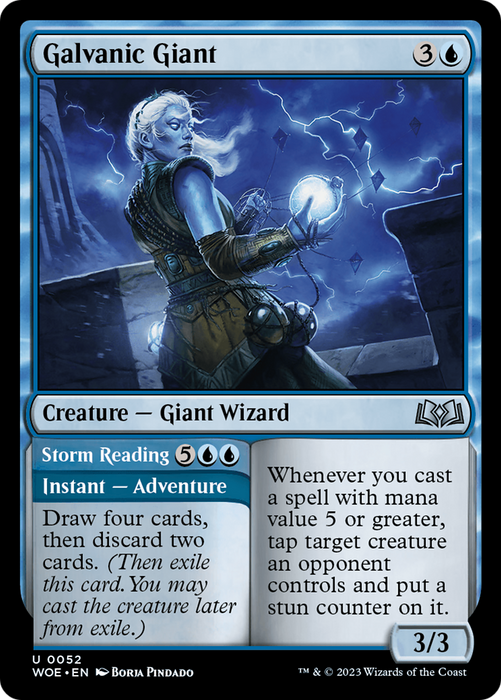 Galvanic Giant // Storm Reading (WOE-052) - uncommon - Foil