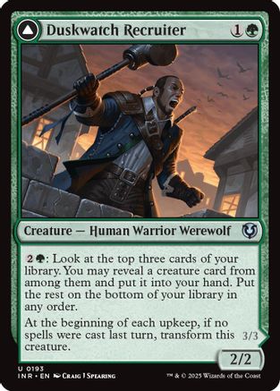 Duskwatch Recruiter // Krallenhorde Howler (INR-193) - uncommon