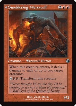 Smoldering Werewolf // Erupting Dreadwolf (INR-465) - uncommon - Foil