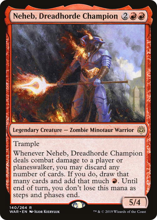Neheb, Dreadhorde Champion (WAR-140) - rare - Foil