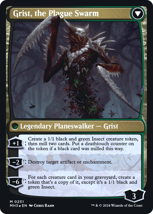 Grist, Voracious Larva // Grist, the Plague Swarm (PRE-251S) - mythic - Foil