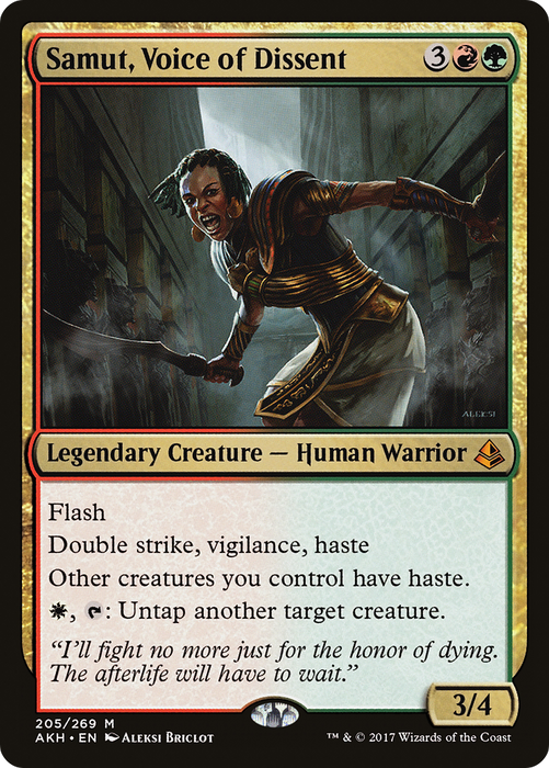 Samut, Voice of Dissent (AKH-205) - mythic - Foil