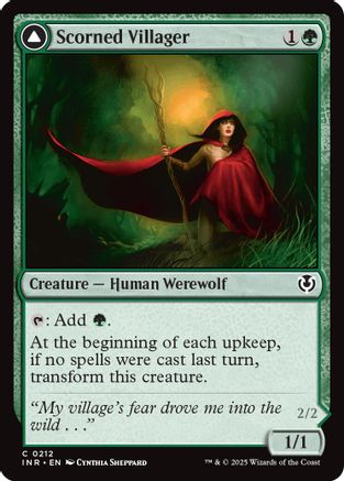 Scorned Villager // Moonscarred Werewolf (INR-212) - common - Foil