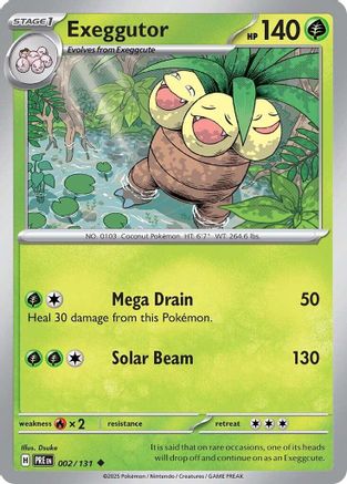 Exeggutor (002/131) - SPE  - Uncommon - Reverse Holofoil
