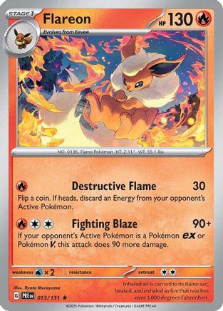Flareon (013/131) - SPE  - Rare - Reverse Holofoil