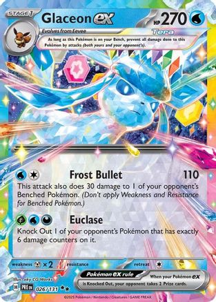 Glaceon ex (026/131) - SPE  - Double Rare - Holofoil