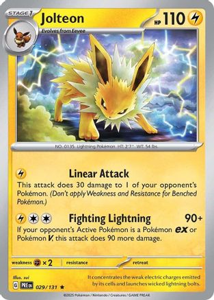 Jolteon (029/131) - SPE  - Rare - Reverse Holofoil