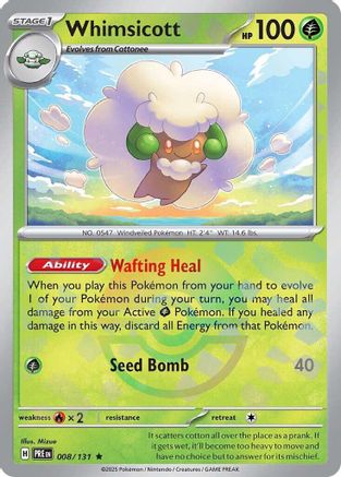 Whimsicott (Poke Ball Pattern) (008/131) - SPE  - Rare - Holofoil