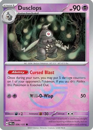 Dusclops (Poke Ball Pattern) (036/131) - SPE  - Common - Holofoil
