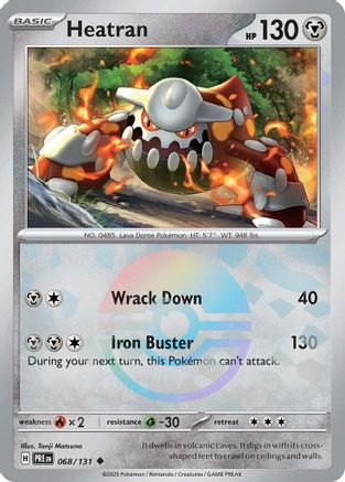 Heatran (Poke Ball Pattern) (068/131) - SPE  - Uncommon - Holofoil