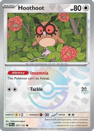 Hoothoot (Poke Ball Pattern) (077/131) - SPE  - Common - Holofoil