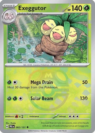 Exeggutor (Master Ball Pattern) (002/131) - SPE  - Uncommon - Holofoil