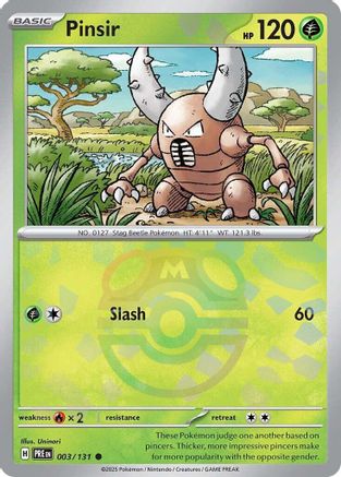 Pinsir (Master Ball Pattern) (003/131) - SPE  - Common - Holofoil