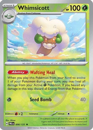 Whimsicott (Master Ball Pattern) (008/131) - SPE  - Rare - Holofoil