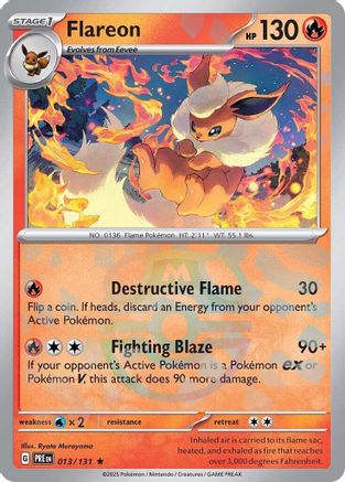 Flareon (Master Ball Pattern) (013/131) - SPE  - Rare - Holofoil