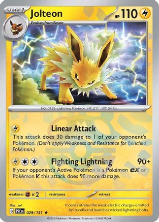 Jolteon (Master Ball Pattern) (029/131) - SPE  - Rare - Holofoil
