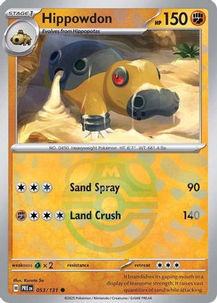 Hippowdon (Master Ball Pattern) (053/131) - SPE  - Common - Holofoil