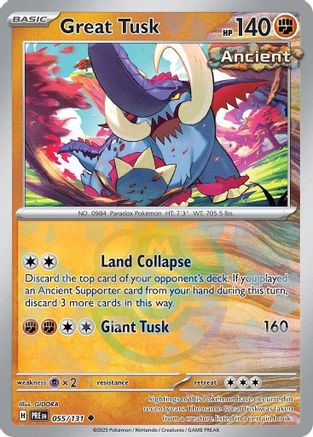 Great Tusk (Master Ball Pattern) (055/131) - SPE  - Uncommon - Holofoil