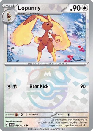 Lopunny (Master Ball Pattern) (084/131) - SPE  - Common - Holofoil