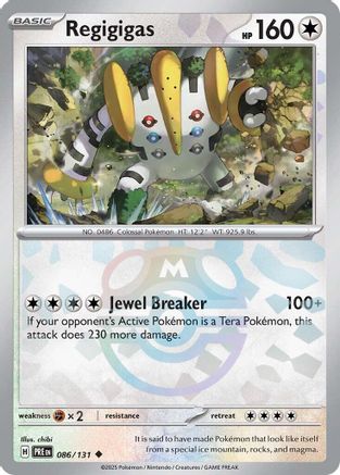 Regigigas (Master Ball Pattern) (086/131) - SPE  - Uncommon - Holofoil