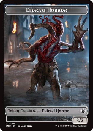 Eldrazi Horror // Human Soldier (0003) Double-Sided Token (INR-1 // 3) - token
