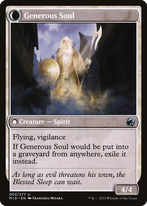 Beloved Beggar // Generous Soul (MID-003) - uncommon: (Double Faced Transform)