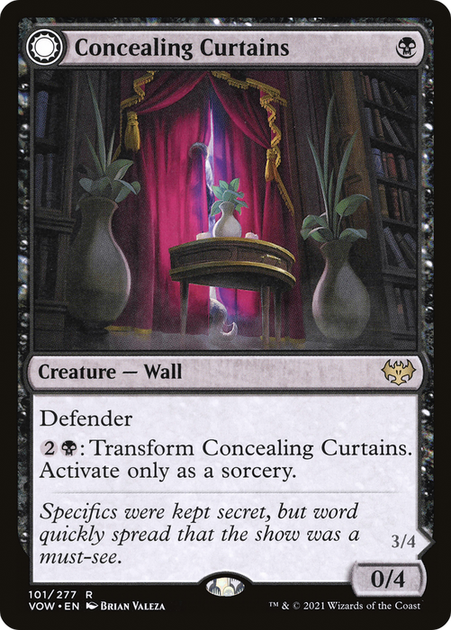 Concealing Curtains // Revealing Eye (VOW-101) - rare: (Double Faced Transform)