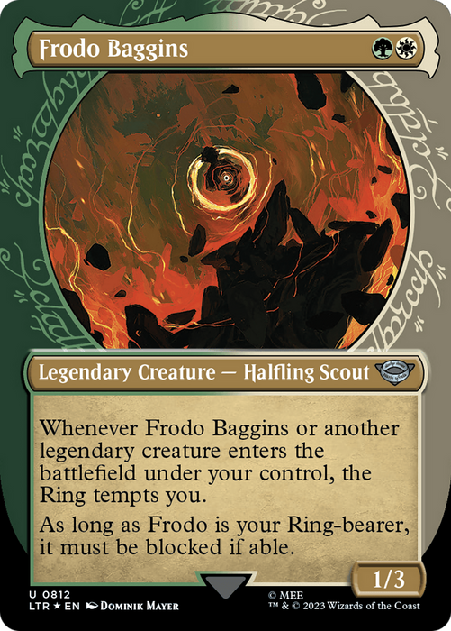 Frodo Baggins (LTR-812) - uncommon: (Showcase) (Borderless) - Foil