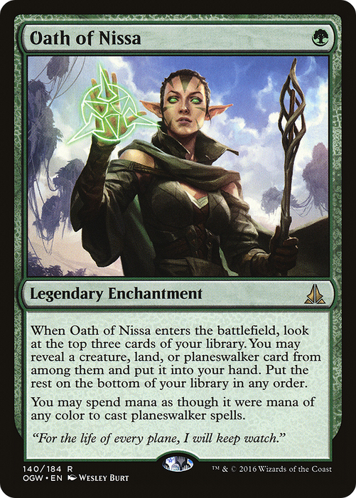 Oath of Nissa (OGW-140) - rare - Foil