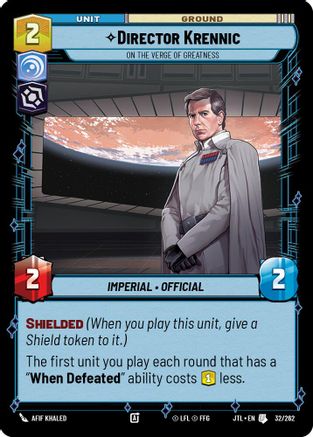 Director Krennic - On the Verge of Greatness (032/262) - JTL - Uncommon