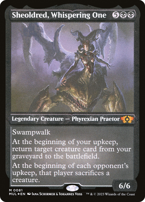Sheoldred, Whispering One (MUL-081) - mythic - Etched Foil