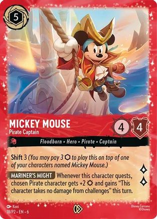 Mickey Mouse - Pirate Captain (18) - Promo - Holofoil