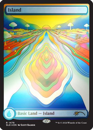 Island (1479) (Rainbow Foil) (SLD-1479) - rare - Foil