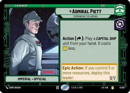 Admiral Piett - Commanding the Armada (005/262) - JTL - Rare