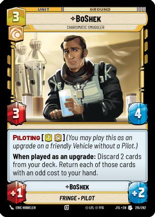 BoShek - Charismatic Smuggler (215/262) - JTL - Uncommon