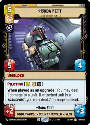 Boba Fett - Feared Bounty Hunter (189/262) - JTL - Rare
