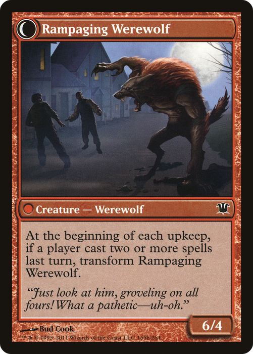 Tormented Pariah // Rampaging Werewolf (ISD-165) - common: (Double Faced Transform)