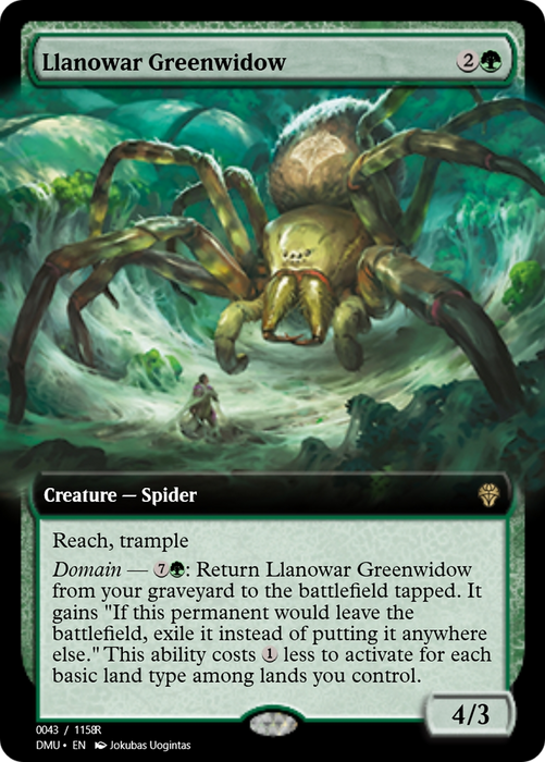 Llanowar Greenwidow (PRM-103466) - rare - Foil