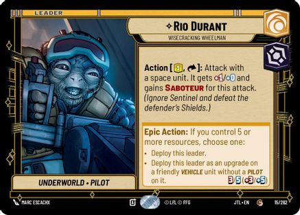 Rio Durant - Wisecracking Wheelman (015/262) - JTL - Common