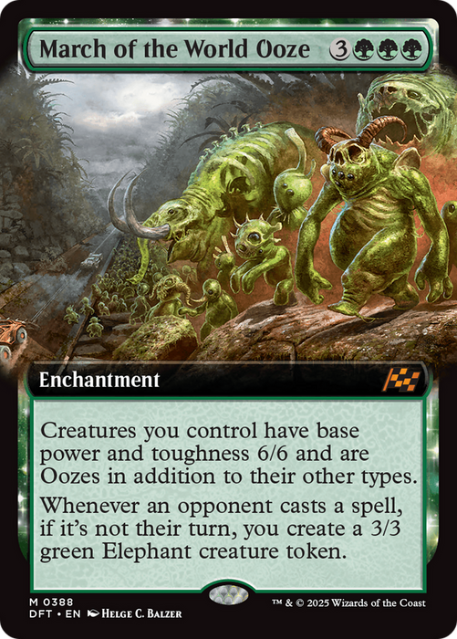 March of the World Ooze (DFT-388) - mythic: (enchantment, Extended Art) - Foil