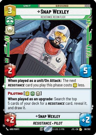 Snap Wexley - Resistance Recon Flier (098/262) - JTL - Rare