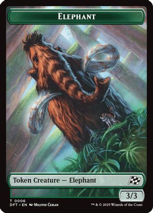Elephant // Zombie (0003) Double-Sided Token (DFT-6 // 3) - token