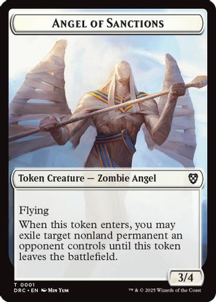 Angel of Sanctions // Vizier of Many Faces Double-Sided Token (DRC-1 // 2) - token - Foil