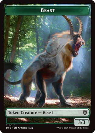 Beast (0010) // Beast (0011) Double-Sided Token (DRC-10 // 11) - token - Foil