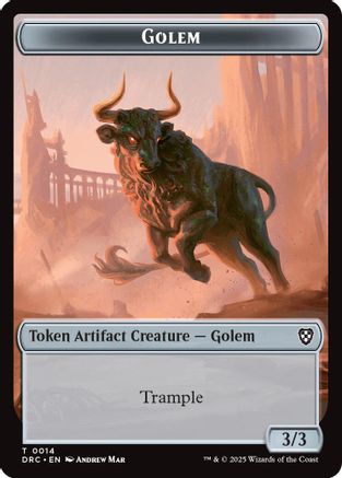 Golem (0014) // Golem (0015) Double-Sided Token (DRC-14 // 15) - token - Foil
