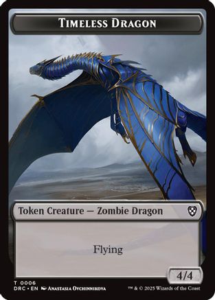 Timeless Dragon // Zombie (0003) Double-Sided Token (DRC-6 // 3) - token